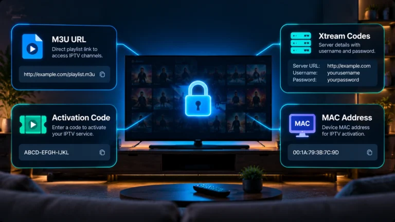 IPTV codes and login credentials explained