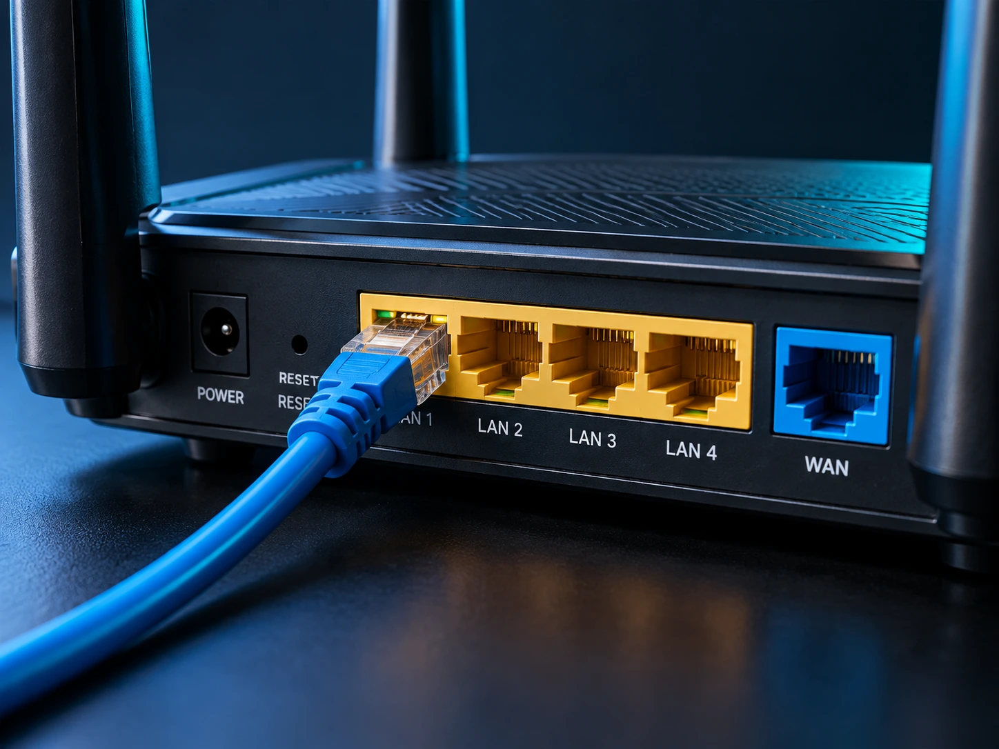 Router Gigabit Ethernet ports for a wired IPTV box