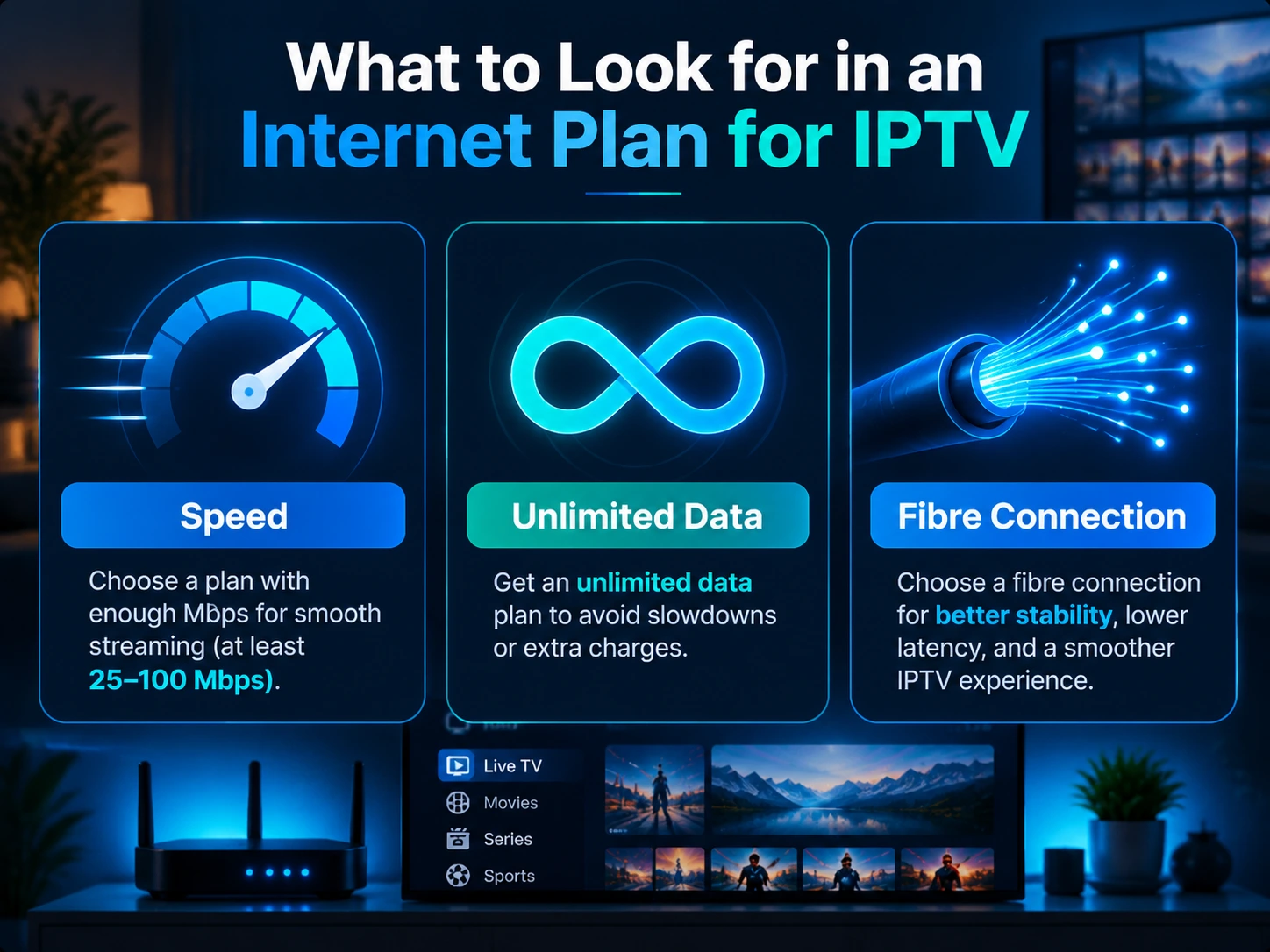 What to look for in an internet plan for IPTV